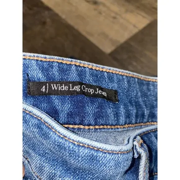 Talbots Wide Leg Crop Jean Size 4 - Picture 7 of 10